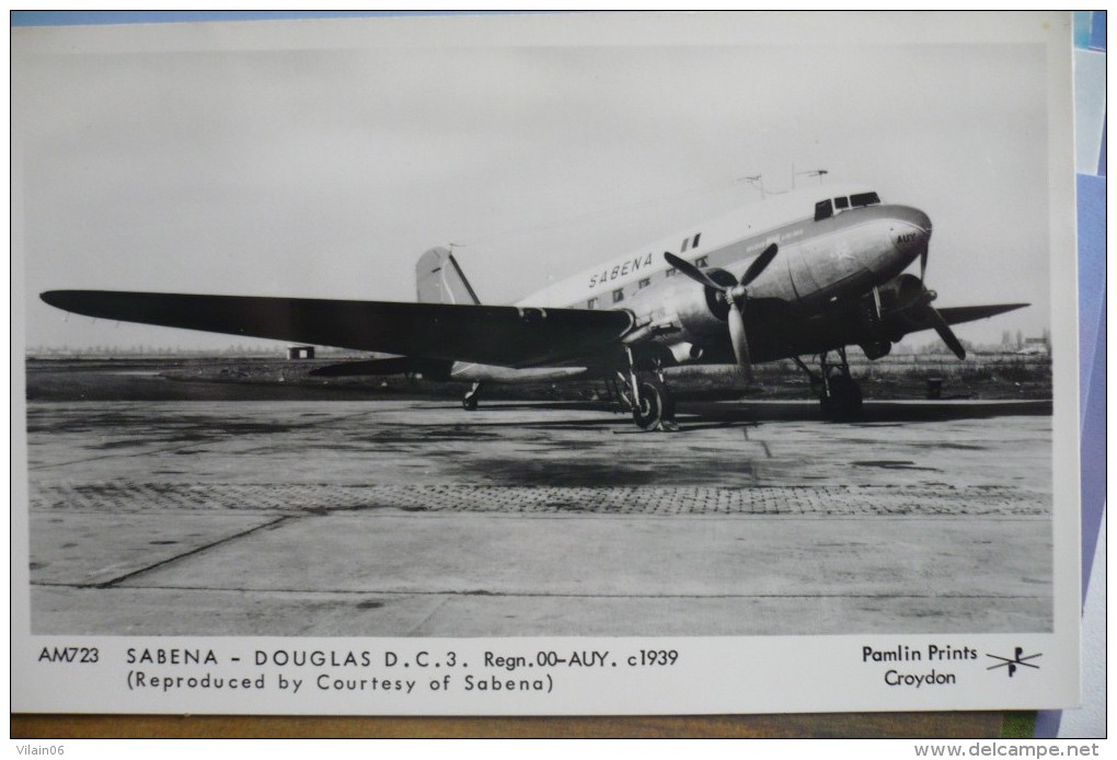 SABENA      DC 3        OO AUY - 1946-....: Modern Tijdperk
