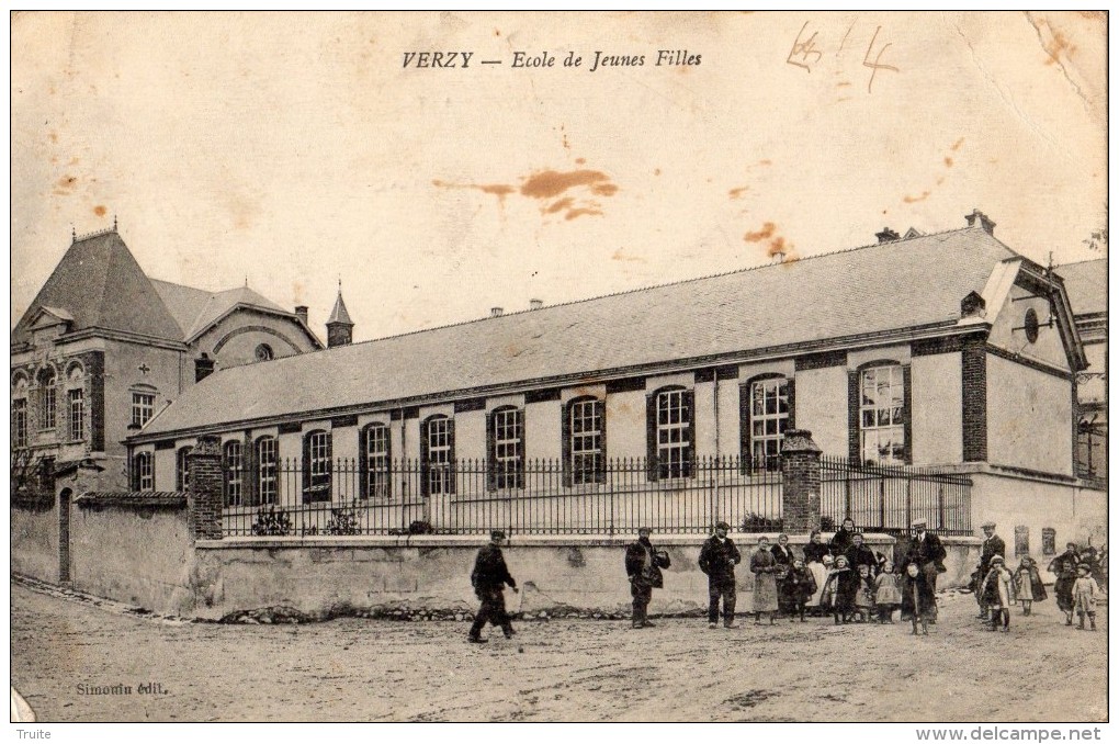 VERZY ECOLE DE JEUNES FILLES 1914 - Verzy