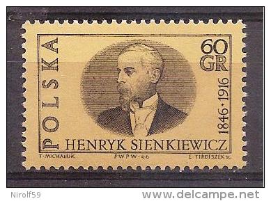 Poland 1966 - Henryk Sienkiewicz, 50 Years Since Death - Unused Stamps