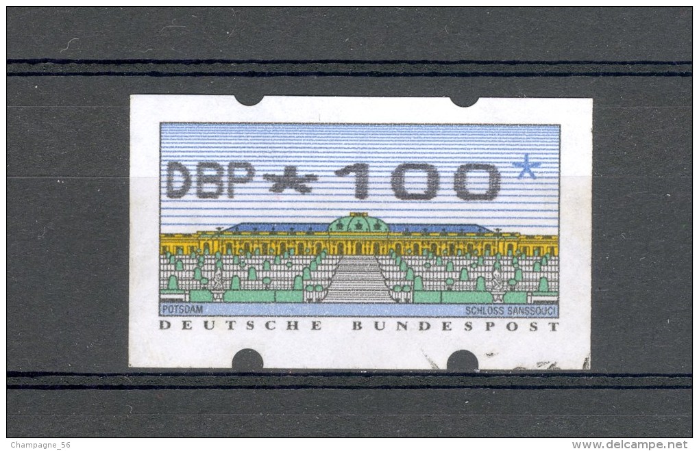1996 N° 2 DBP * 100 *   DISTRIBUTEURS  PHOSPHORESCENT   OBLITÉRÉ - Rollenmarken