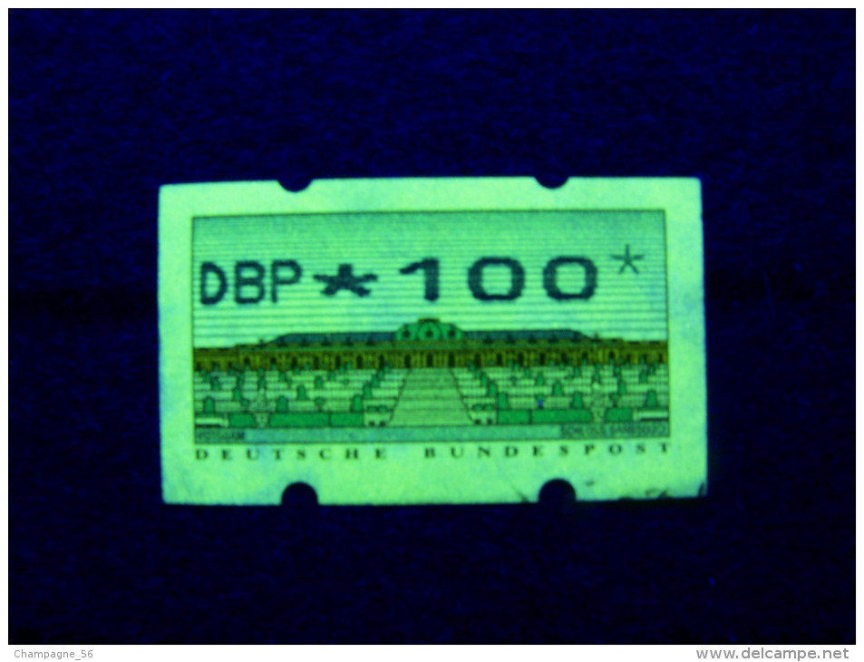 1996 N° 2 DBP * 100 *   DISTRIBUTEURS  PHOSPHORESCENT   OBLITÉRÉ - Roulettes