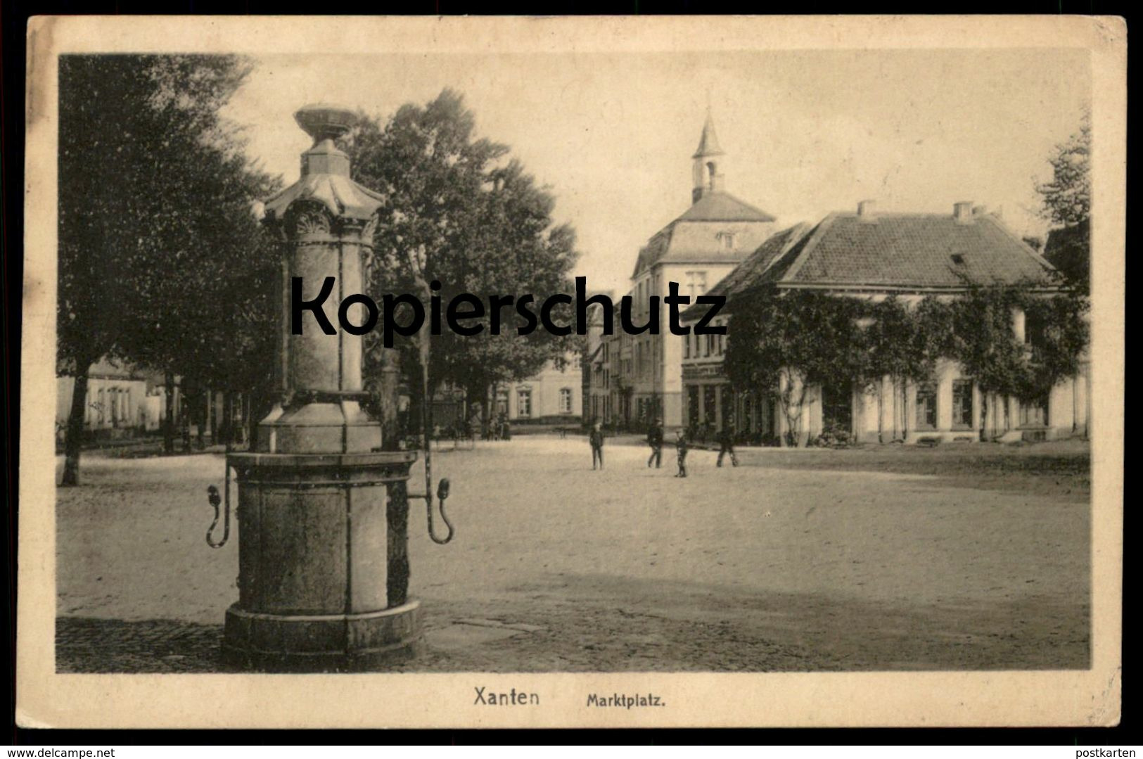 ALTE POSTKARTE XANTEN MARKTPLATZ MIT BRUNNEN Fontaine Fountain Ansichtskarte AK Postcard Cpa - Xanten