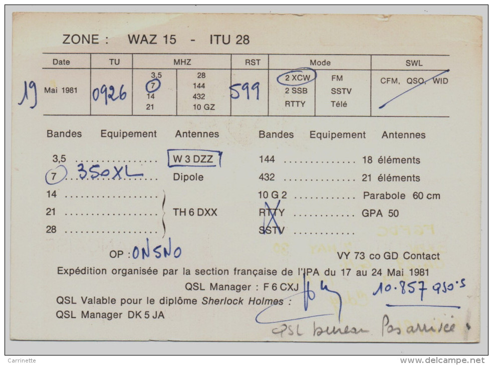 RADIO QSL - SAN MARINO - POLICE Association - Radio Amateur