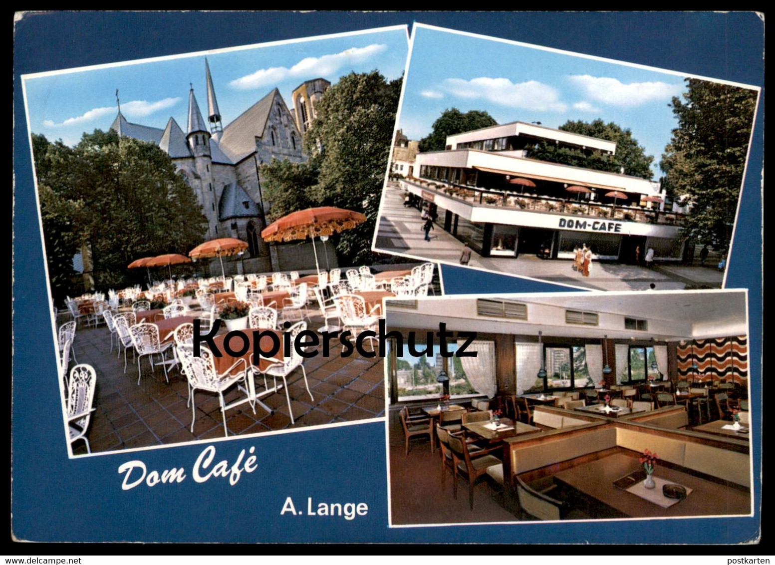 ÄLTERE POSTKARTE GELSENKIRCHEN-BUER DOM CAFÉ ALFRED LANGE URBANUSKIRCHPLATZ Ansichtskarte Postcard Cpa AK - Gelsenkirchen