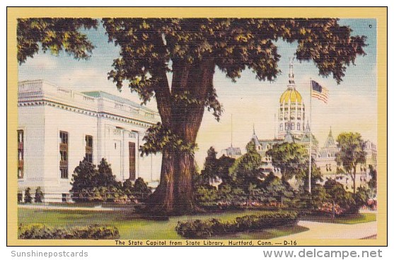 The State Capitol From State Library Hartford Connceticut - Hartford