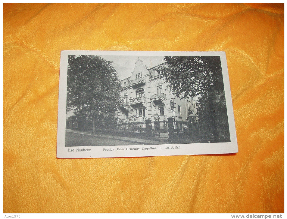 CARTE POSTALE ANCIENNE CIRCULEE DE 1926. /  ALLEMAGNE / BAD NAUHEIM PENSION PRINZ HEINRICH ZEPPELINSTR. 1. / CACHET + TI - Bad Nauheim