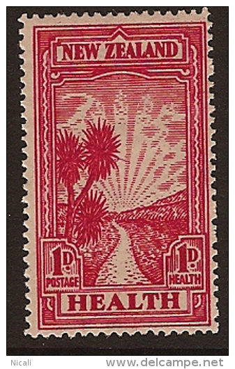 NZ 1933 1d+1d Pathway Health SG 553 HM SQ441 - Unused Stamps