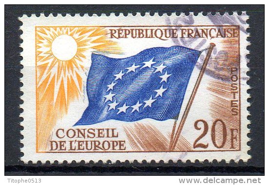 FRANCE. Service N°18 Oblitéré De 1958-9. Conseil De L'Europe/Drapeau. - EU-Organe