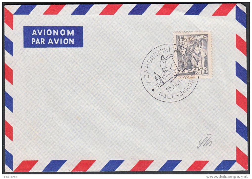 Yugoslavia 1959. Airmail Cover W./special Postmark "Jahorina Cup Pale", Ref.bbzg - Poste Aérienne