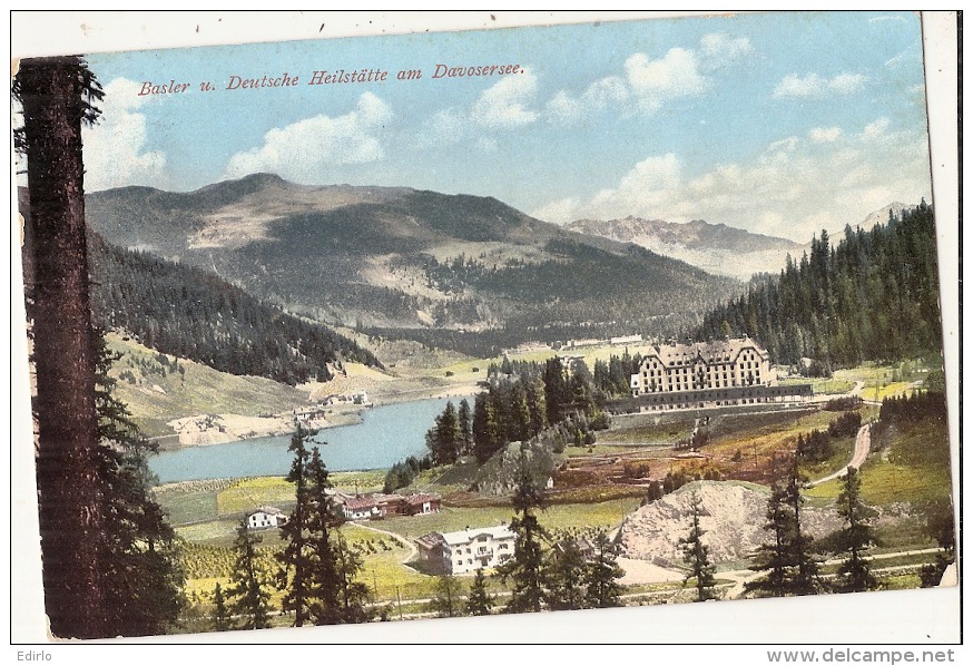 - Basler Deutsche Hellstatte Am Davosersee - Stamped 1912 TTBE - Davos