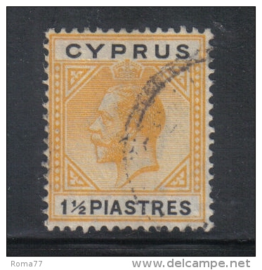 AP326 - CIPRO , Unificato N. 73 . Fil CA Multi Corsivo - Cyprus (...-1960)