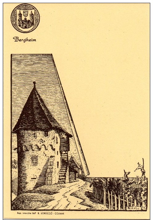 BERGHEIM - Tour D'Alsace Dessin De HANSI - Autres & Non Classés