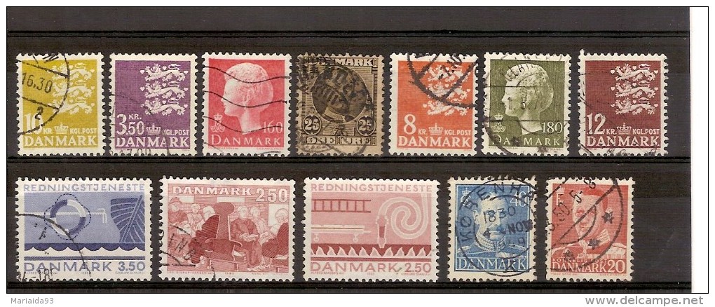 DANEMARK - LOT DE TIMBRES OBLITERES DIFFERENTS - Sammlungen