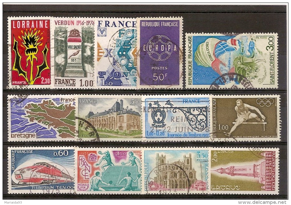 FRANCE - LOT DE TIMBRES OBLITERES DIFFERENTS - Collections