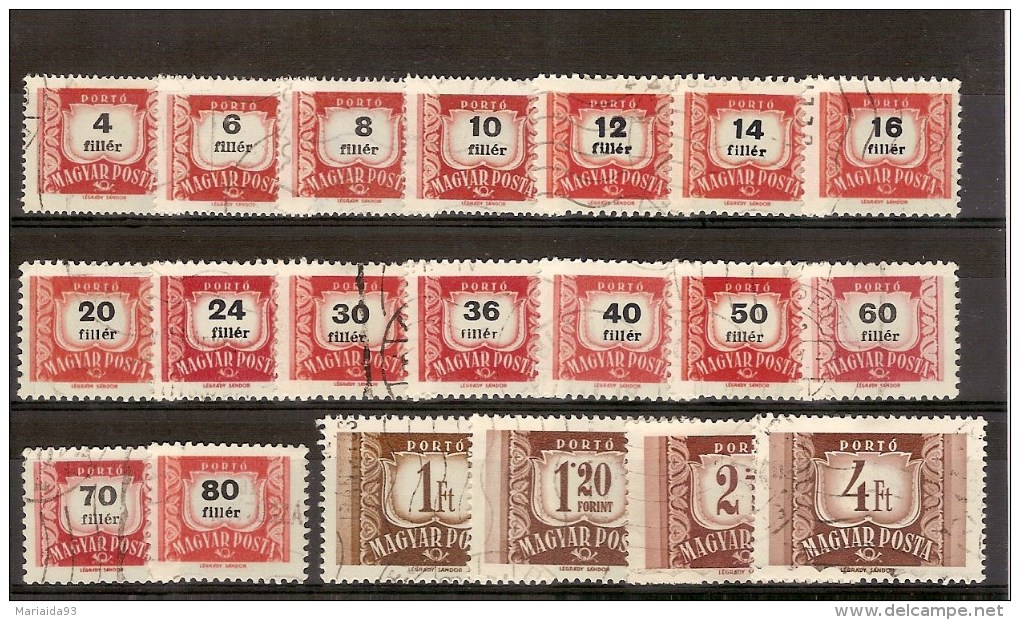 HONGRIE - LOT DE TIMBRES OBLITERES DIFFERENTS - TIMBRES TAXE - Sammlungen