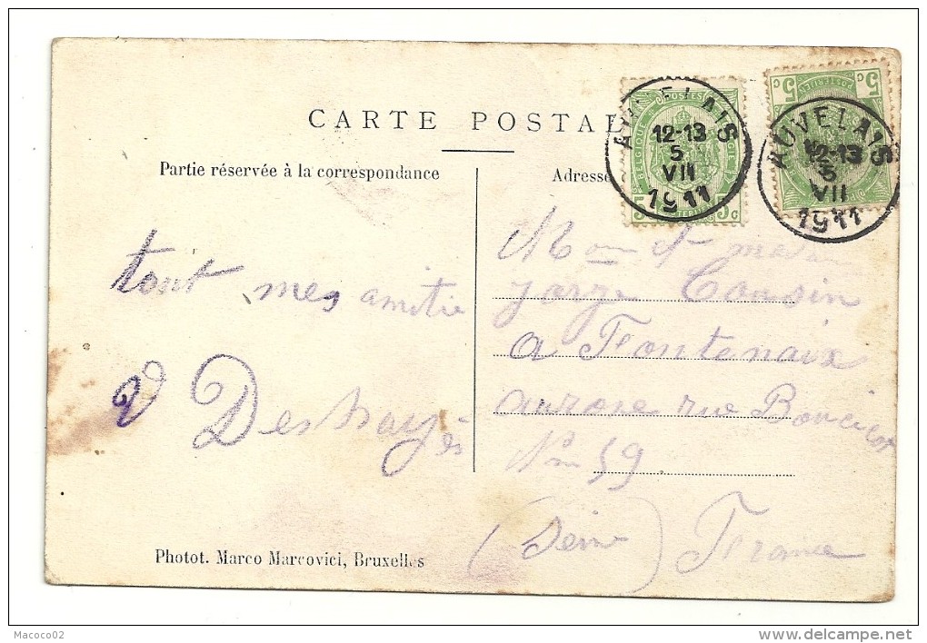 Belgique AUVELAIS Province De Namur RUE DES AUGES Ed Dave Migeot N°8 De 1911 - Autres & Non Classés
