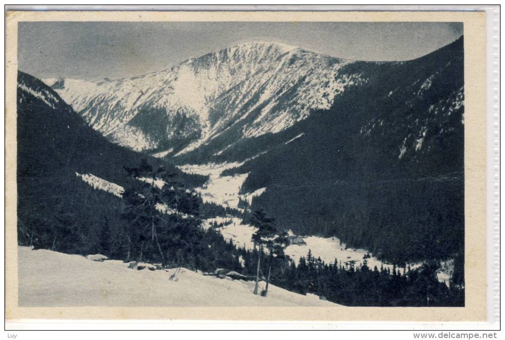 KRUMMHÜBEL - KARPACZ - Orig. Aufn. V. O. Blau, Nr. 7 - Der Riesengrund M. D. Schneekoppe,  1923 - Schlesien