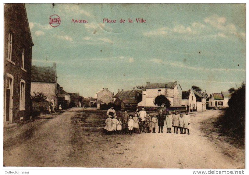 LIEGE     1 CP    Awans  Place De La Ville 1920 - Awans