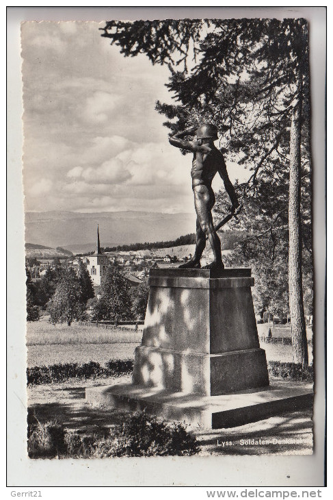 CH 3250 LYSS, Soldaten-Denkmal, 1953 - Lyss