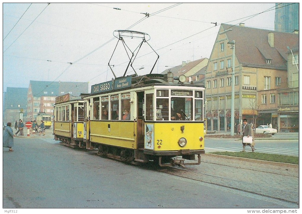 ALLEMAGNE ULM : TRAMWAY En 1962 - Détails  2ème Scan - Tramways