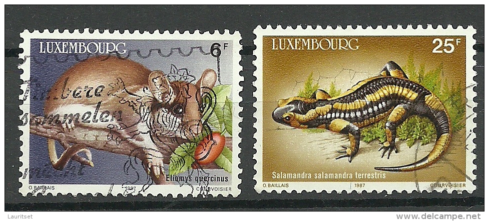 LUXEMBOURG 1987 Tiere Animals Michel 1168 & 1171 O - Used Stamps