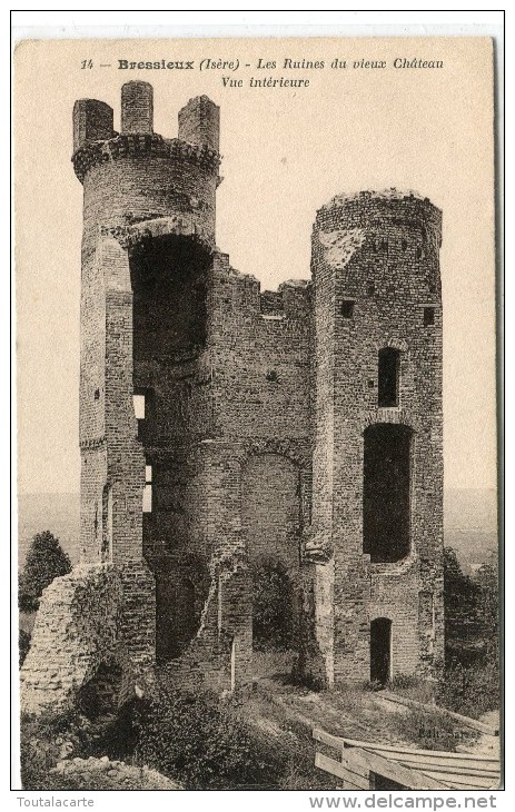 CPA 38 BRESSIEUX LES RUINES DU VIEUX CHATEAU VUE INTERIEUR - Bressieux