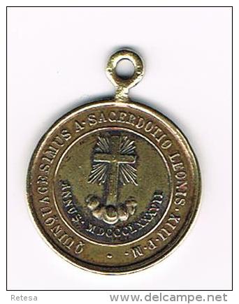 ¨ ITALIE  MEDAILLE  LEONE.XIII.PONT.MASS. ROMA .QUINQUAGESIMUS  A.SACERDOTIO LEONIS.XIII.P.M. ANNUS.MDCCCLXXXVII - Autres & Non Classés