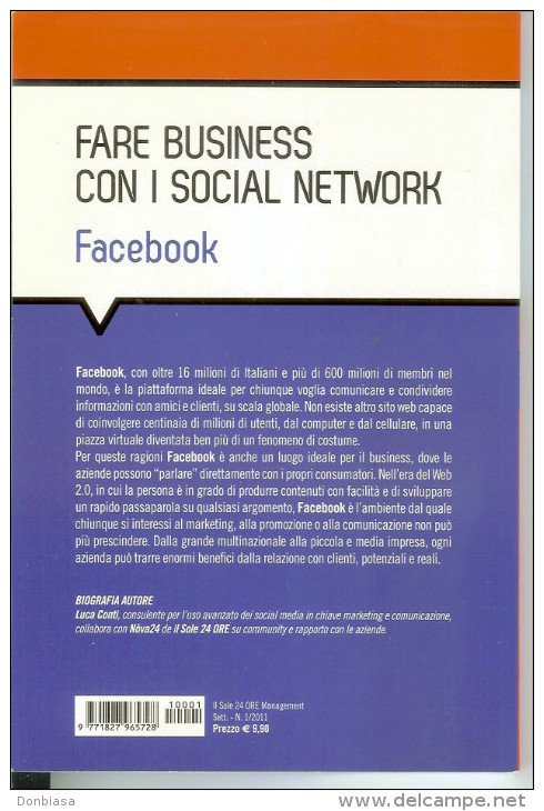 Facebook (Luca Conti). Hoepli 2011 (162 Pagine). Manuale. - Informática