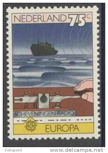 Nederland Netherlands Pays Bas 1979 Mi 1141 ** Radio Scheveningen / Morse Key / Morsetaste / Morse Clés - Europa Cept - Andere(Zee)