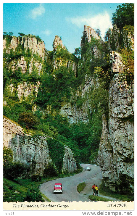 Royaume-Uni - Angleterre - Somerset - The Pinnacles , Cheddar Gorge - Voitures - Automobile - Bon état - Cheddar