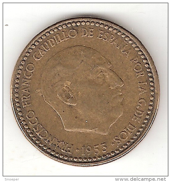 *spain  1 Peseta  1953 !! (54)   Km 775  Vf+ - Autres & Non Classés