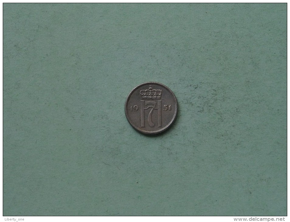 1951 - 10 Ore / KM 396 ( Uncleaned Coin / For Grade, Please See Photo ) !! - Norvège