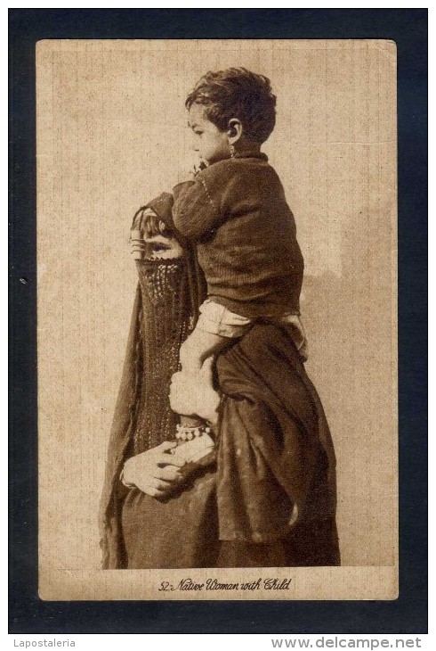 *Native Woman With Child* Succ. E. Landrock, Cairo. Nueva. Señales De Uso. - Personas