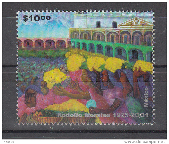 Mexico 2001 Mi Nr 2927 Zegel Uit Blok  Rodolfo Morales - Mexico