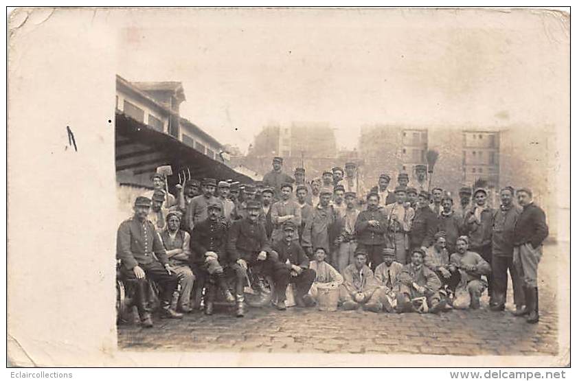 Thème:  Guerre 14/18. Carte Photo. A Identifier Régiments.Cantonnement.B Lessés.Matériel.Camps.D Ivers - War 1914-18