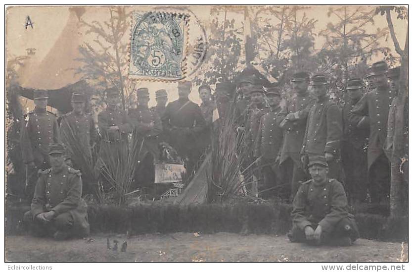 Thème:  Guerre 14/18. Carte Photo. A Identifier Régiments.Cantonnement.B Lessés.Matériel.Camps.D Ivers 49 ? 2 Cartes - War 1914-18