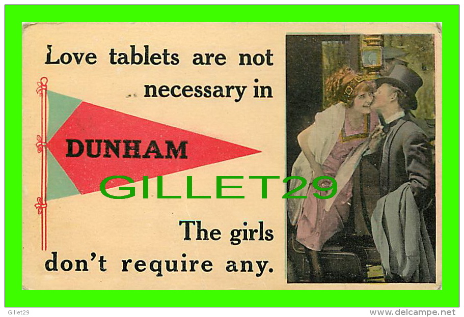 DUNHAM, QUÉBEC -  COUPLES, LOVE TABLETS ARE NOT NECESSARY IN DUNHAM THE GIRLS DON'T REQUIRE ANY - - Autres & Non Classés