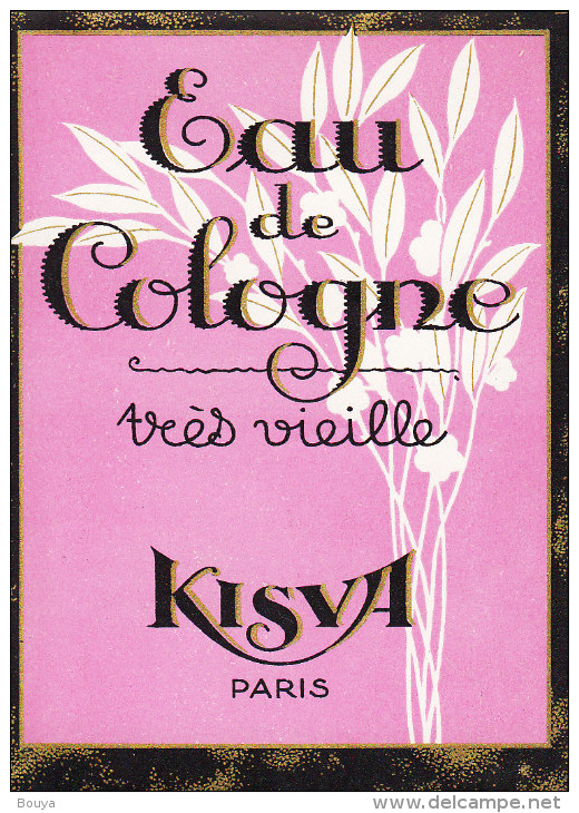 Etiquette Ancienne Eau De Cologne KISVA PARIS - Etiquettes