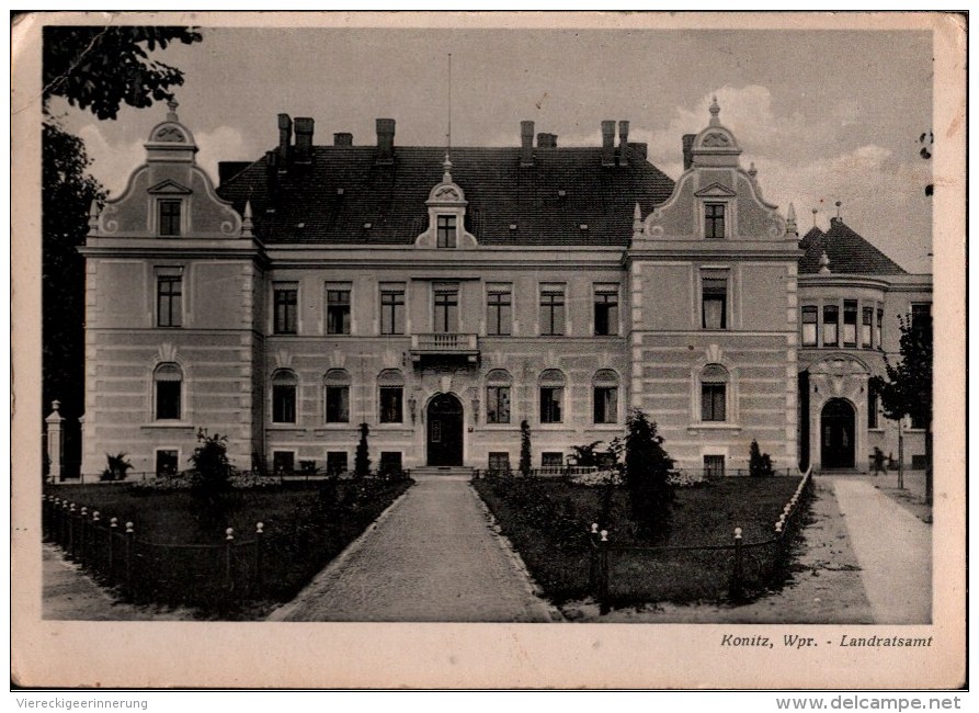 ! Alte Ansichtskarte Aus Konitz In Westpreußen, Landratsamt, 1942 - Polonia