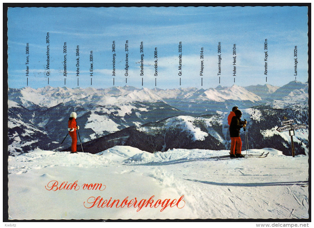 Panoramakarte Österreich - Blick Vom Steinbergkogel Auf Hohe Tauern - Gelaufen - Landkarten