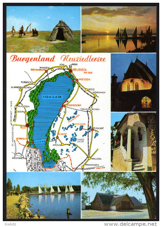 Landkarte Österreich - Burgenland Neusiedlersee - Landkarten