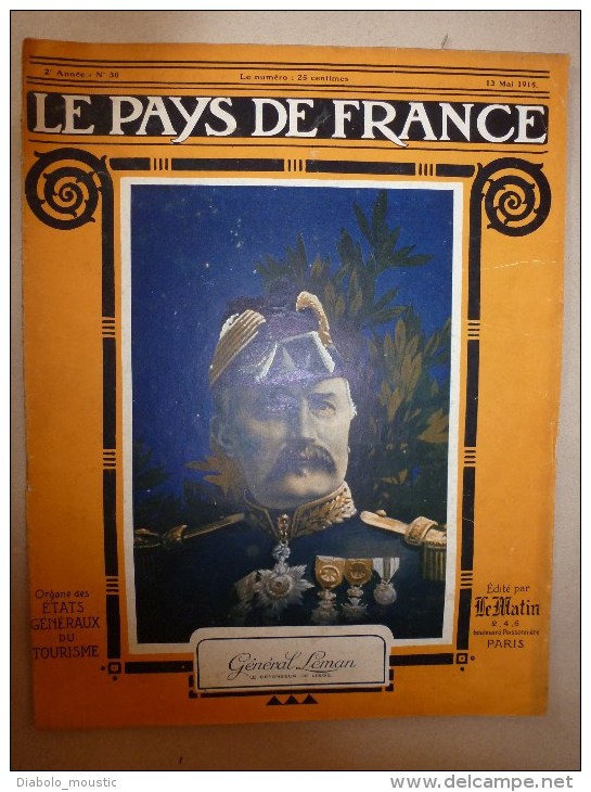 1915 JOURNAL De GUERRE : Metzeral; St-Jacques-Capel;Dixmude; Les Chiens-ravitailleurs;LUSI TANIA Coulé; Ludus Pro Patria - Français