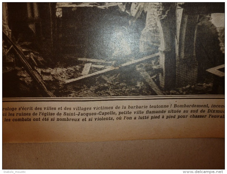 1915 JOURNAL De GUERRE : Metzeral; St-Jacques-Capel;Dixmude; Les Chiens-ravitailleurs;LUSI TANIA Coulé; Ludus Pro Patria - Français