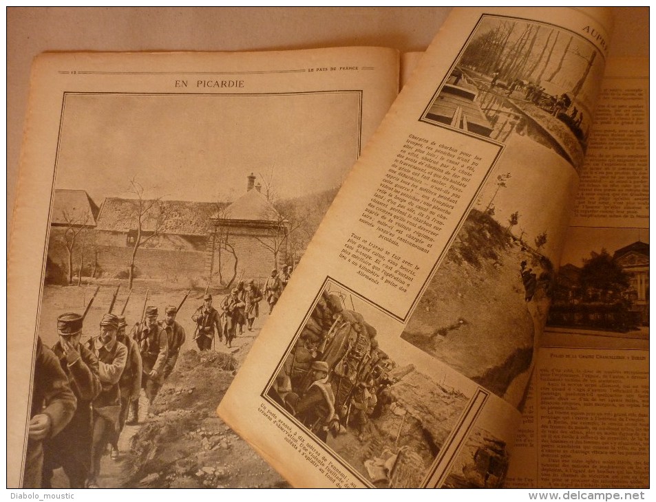 1915 JOURNAL de GUERRE : Metzeral; St-Jacques-Capel;Dixmude; Les chiens-ravitailleurs;LUSI TANIA coulé; Ludus Pro Patria