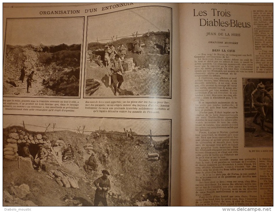 1915 JOURNAL de GUERRE : Metzeral; St-Jacques-Capel;Dixmude; Les chiens-ravitailleurs;LUSI TANIA coulé; Ludus Pro Patria