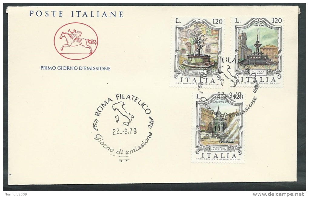 1979 ITALIA FDC CAVALLINO FONTANE NO TIMBRO ARRIVO - EDG8 - FDC