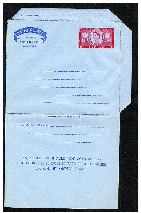 GB Postal Stationery Air Mail Letter Sheet Aerogramme AP6 Unused (A808) - Stamped Stationery, Airletters & Aerogrammes