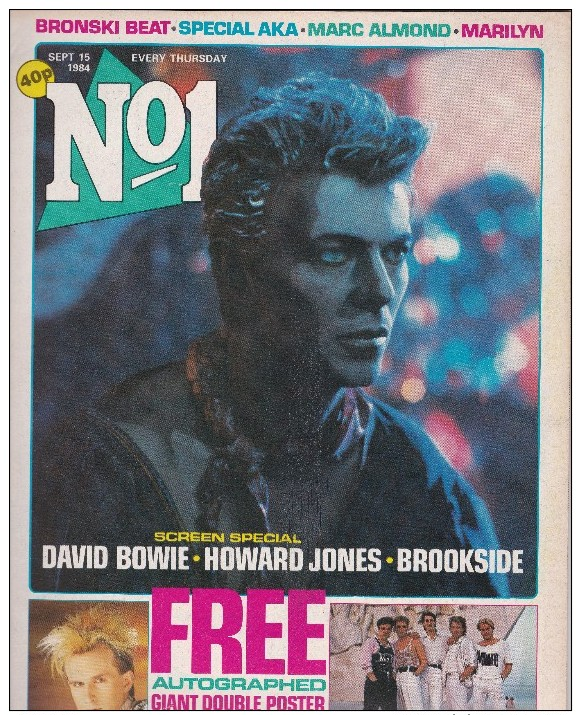 David Bowie COVER N°1 SEPT84    HOWARD JONES  UK - Sonstige & Ohne Zuordnung