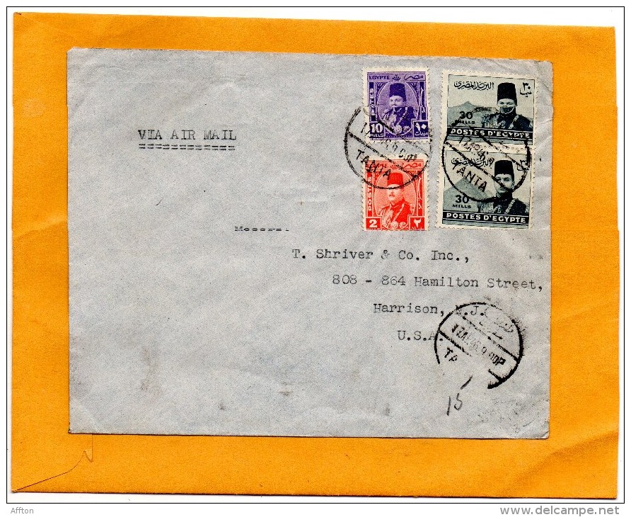 Egypt 1946 Cover Mailed To USA - Briefe U. Dokumente