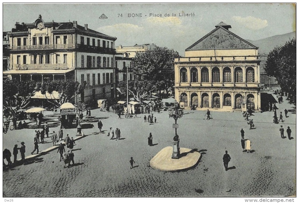 Bône (Annaba) - Place De La Liberté - Carte CAP Colorée - Annaba (Bône)